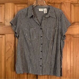 NWOT Vintage White Stag Woman Stretch Top Blouse Size 2X